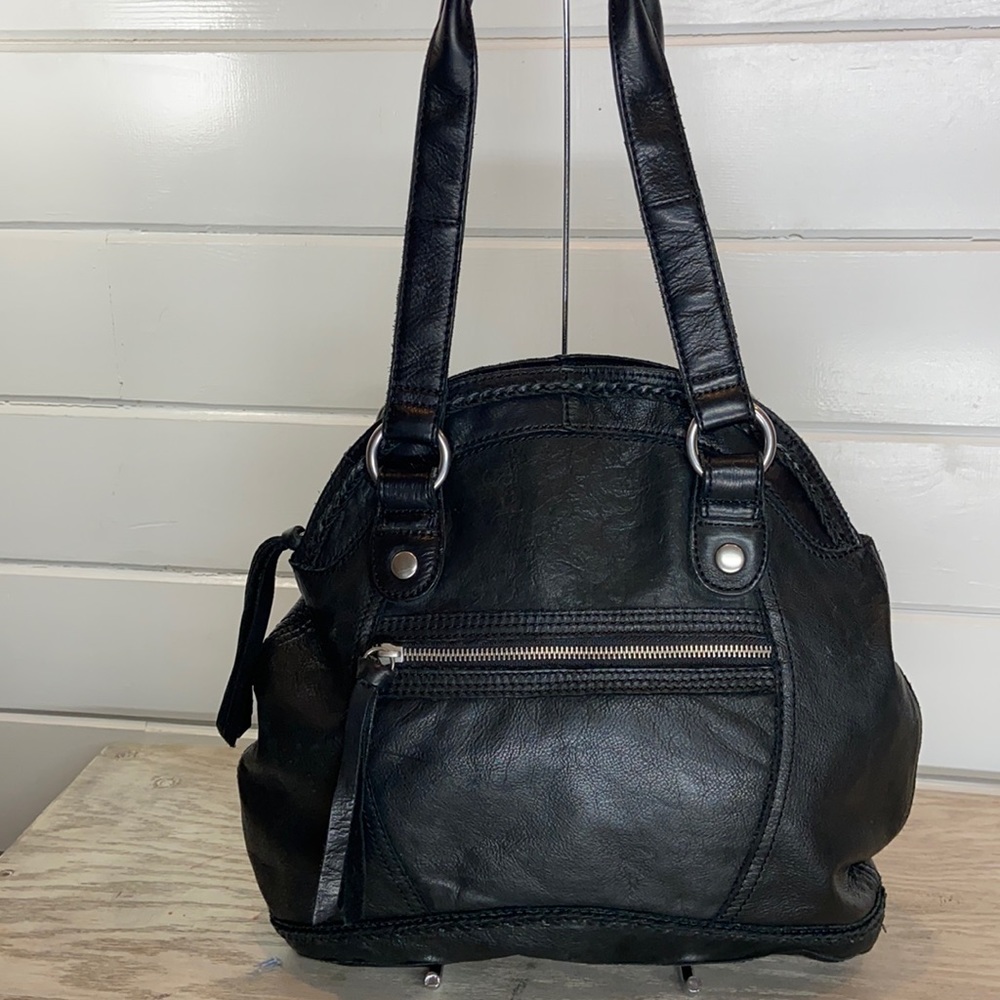 Lucky Brand Domes Black Leather Hobo.  Gorgeous